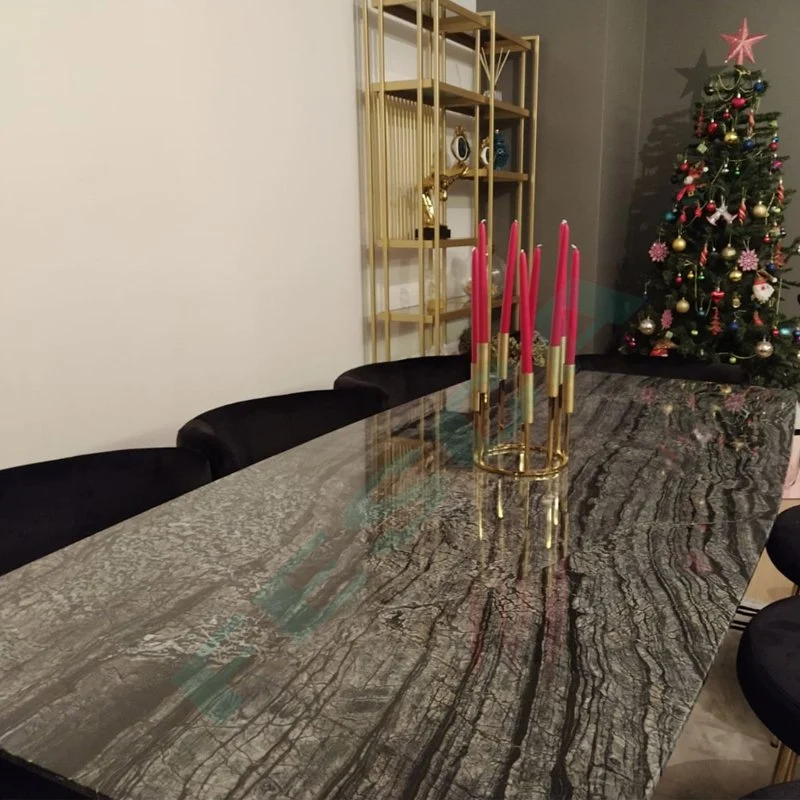 Black Wood Marble Table 68